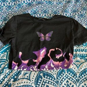 Butterfly Flame Crop Top